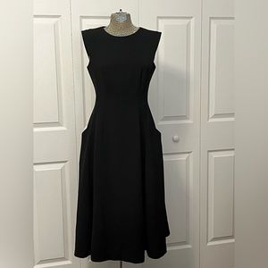 WHBM black fit and flare style sleeveless dress size 2